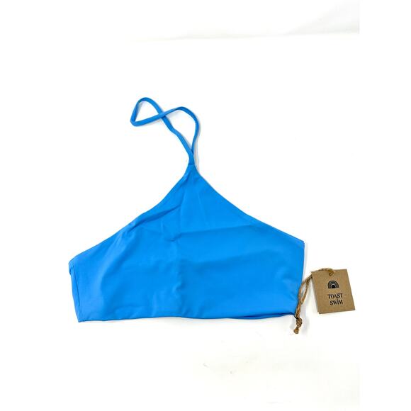 Free People x Toast NEW Signature Apex Swim Top Sky Blue size Small - Picture 1 of 6